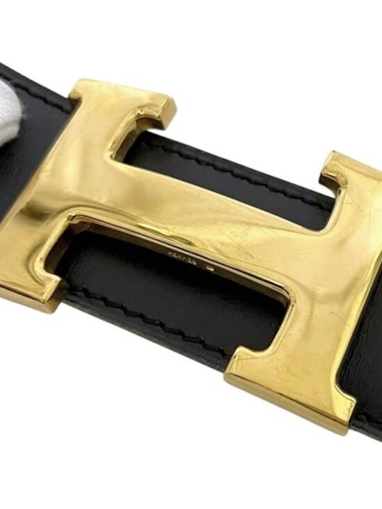 Hermes Belt Black Camel Brown Gold main image 7